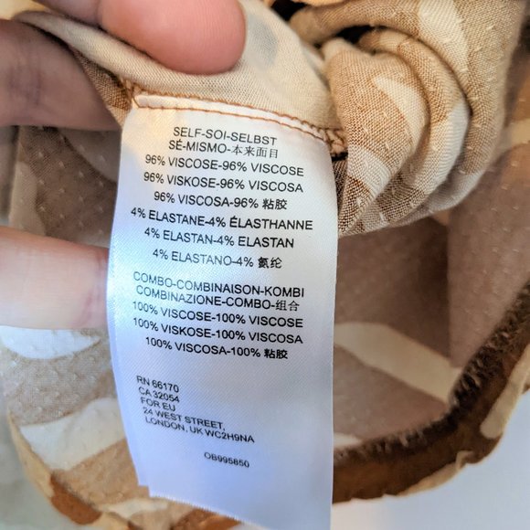 Anthropologie Maeve Windham Animal Print Tunic Top, Cedar, Size Small - Picture 6 of 7